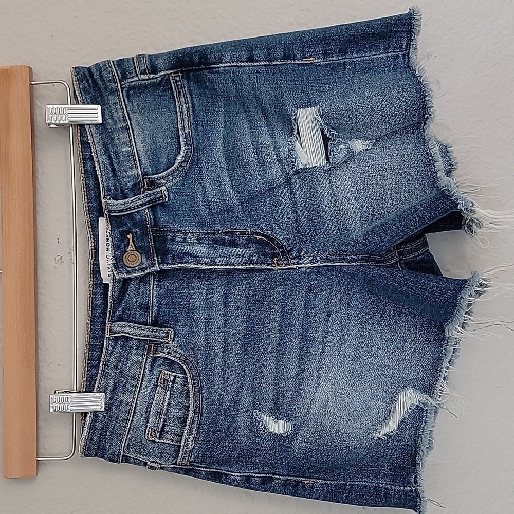 Flying Monkey High Rise Raw Hem Shorts